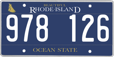 RI license plate 978126