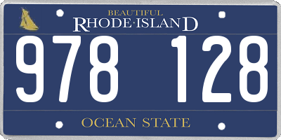 RI license plate 978128