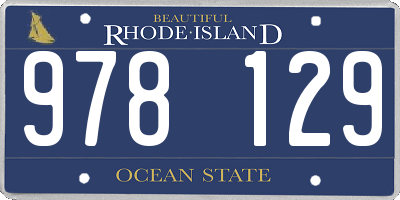 RI license plate 978129