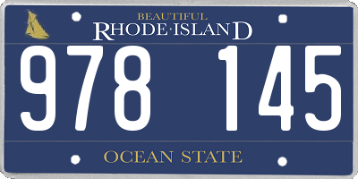 RI license plate 978145