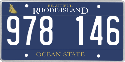 RI license plate 978146