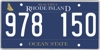 RI license plate 978150