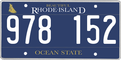 RI license plate 978152