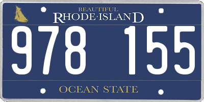 RI license plate 978155