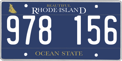 RI license plate 978156