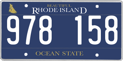 RI license plate 978158