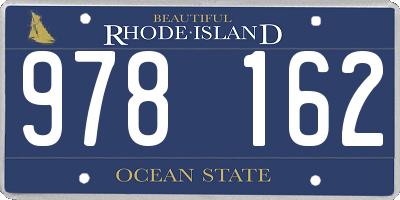 RI license plate 978162