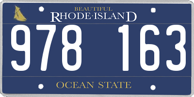 RI license plate 978163