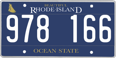 RI license plate 978166
