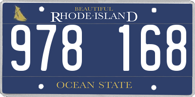 RI license plate 978168
