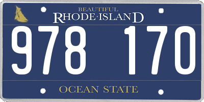 RI license plate 978170