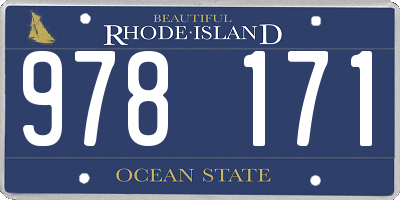 RI license plate 978171