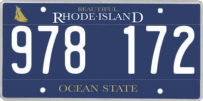 RI license plate 978172