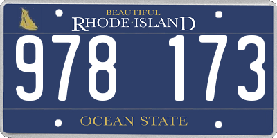 RI license plate 978173