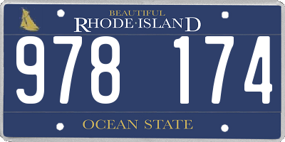 RI license plate 978174