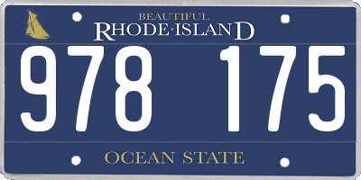 RI license plate 978175