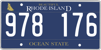 RI license plate 978176