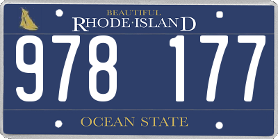 RI license plate 978177