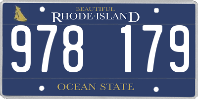RI license plate 978179