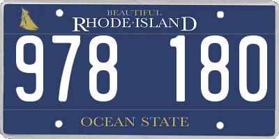 RI license plate 978180