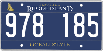 RI license plate 978185