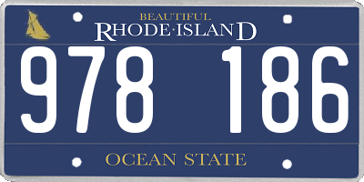 RI license plate 978186