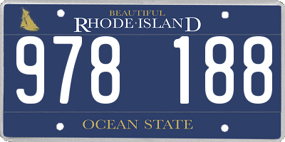 RI license plate 978188