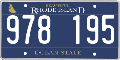 RI license plate 978195