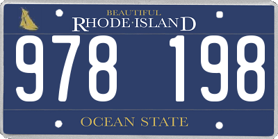 RI license plate 978198