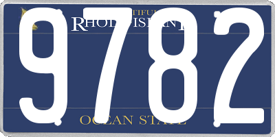 RI license plate 9782