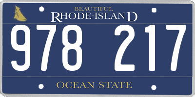 RI license plate 978217