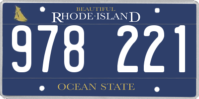 RI license plate 978221