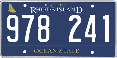 RI license plate 978241