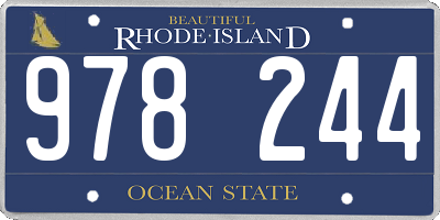 RI license plate 978244