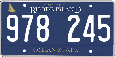 RI license plate 978245