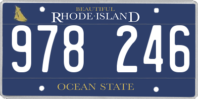 RI license plate 978246