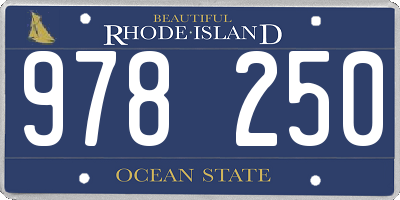 RI license plate 978250
