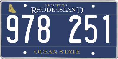 RI license plate 978251