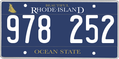 RI license plate 978252