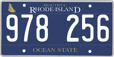 RI license plate 978256