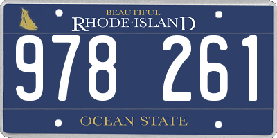RI license plate 978261