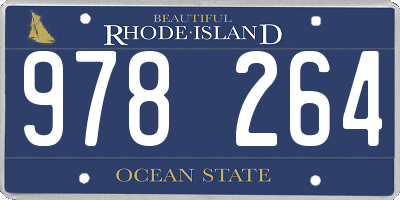 RI license plate 978264
