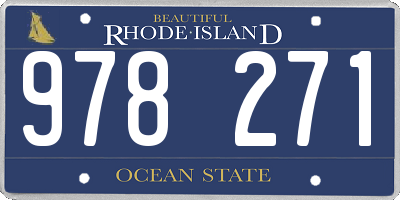RI license plate 978271