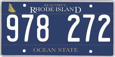 RI license plate 978272