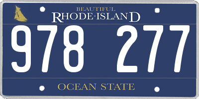 RI license plate 978277