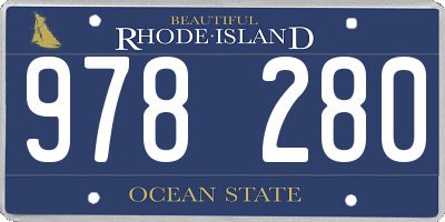 RI license plate 978280