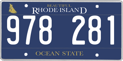 RI license plate 978281