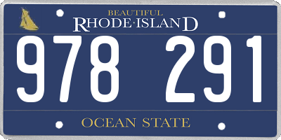 RI license plate 978291