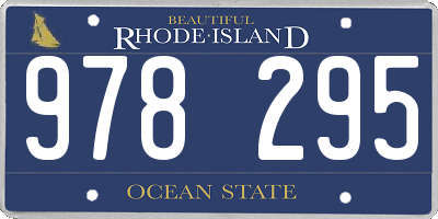 RI license plate 978295