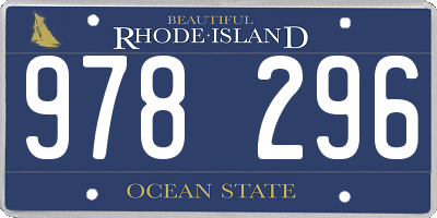 RI license plate 978296